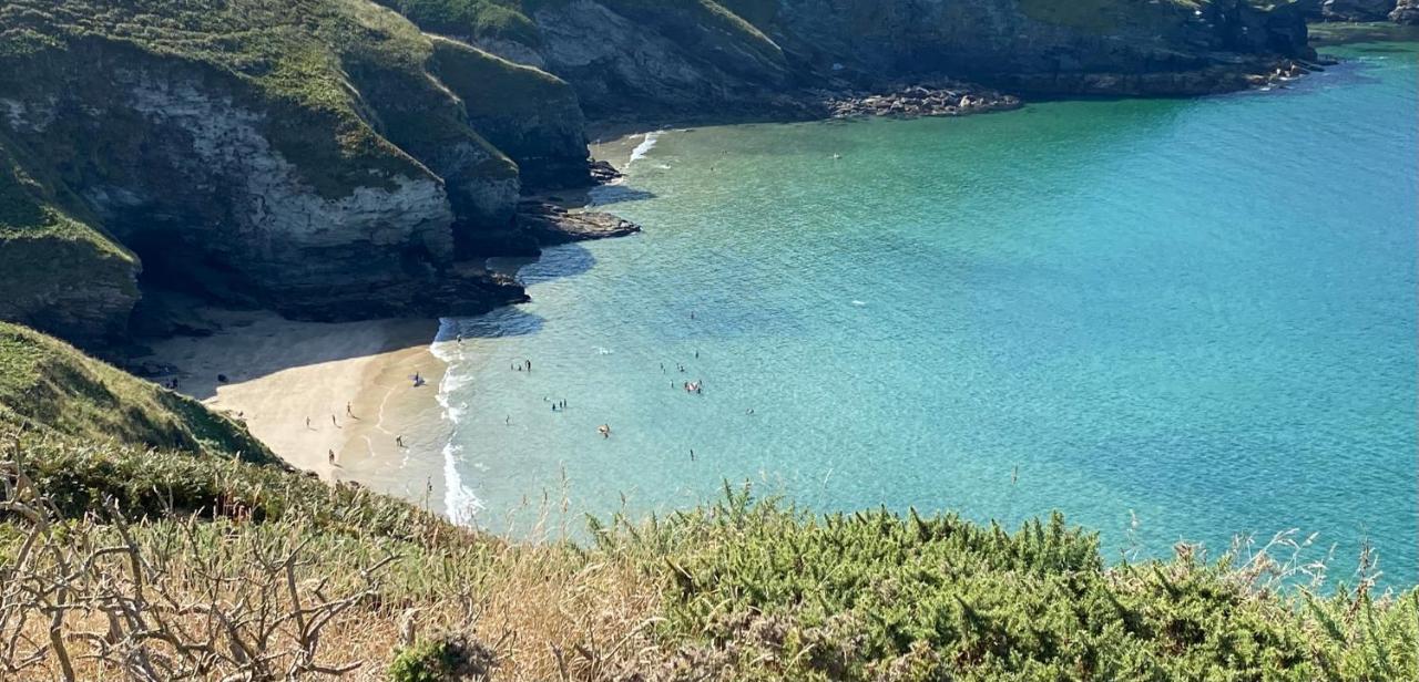 Polrunny Farm Seaberry Cottage With A Sea View And Log Burner Boscastle Exteriör bild