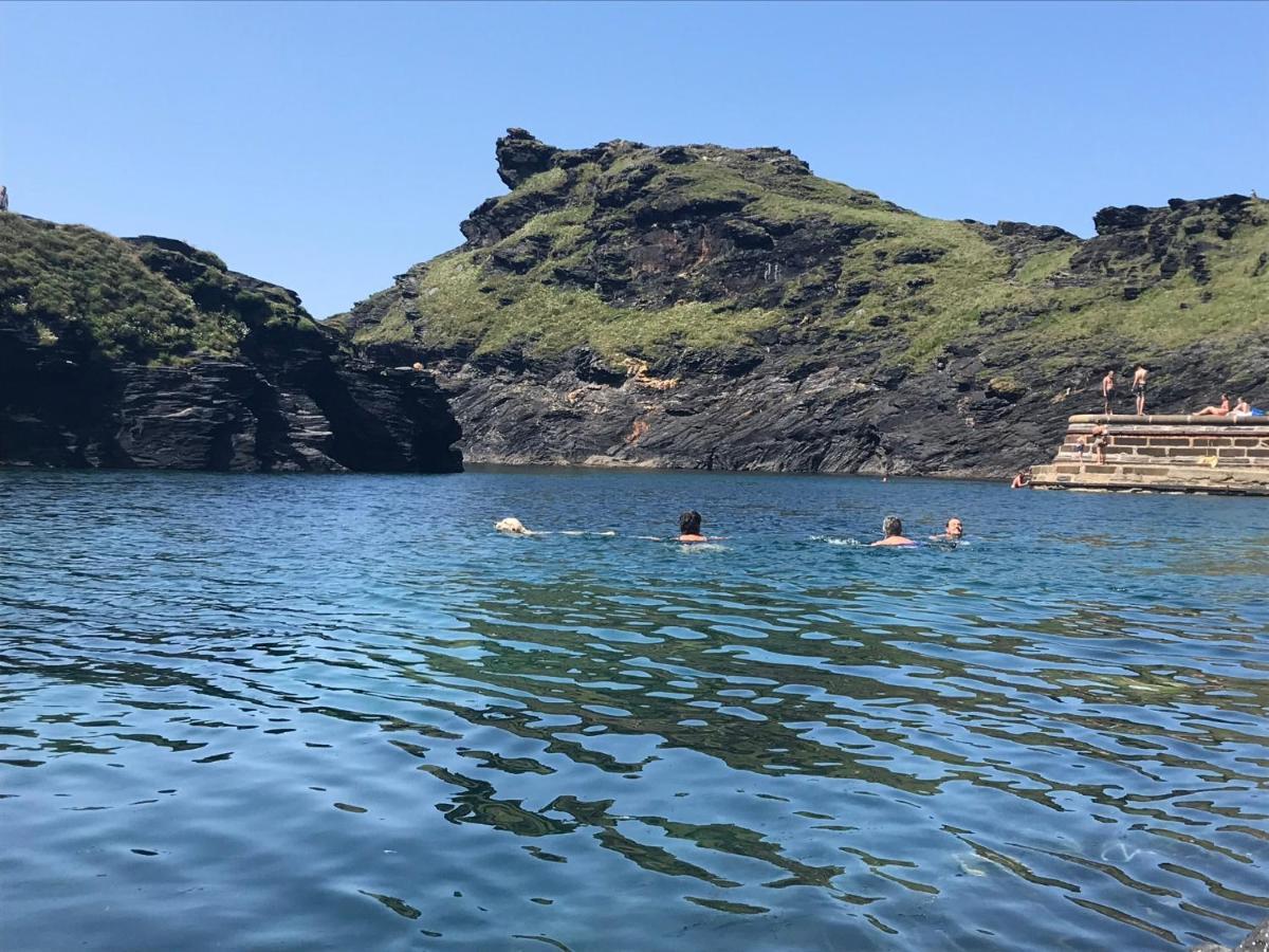 Polrunny Farm Seaberry Cottage With A Sea View And Log Burner Boscastle Exteriör bild