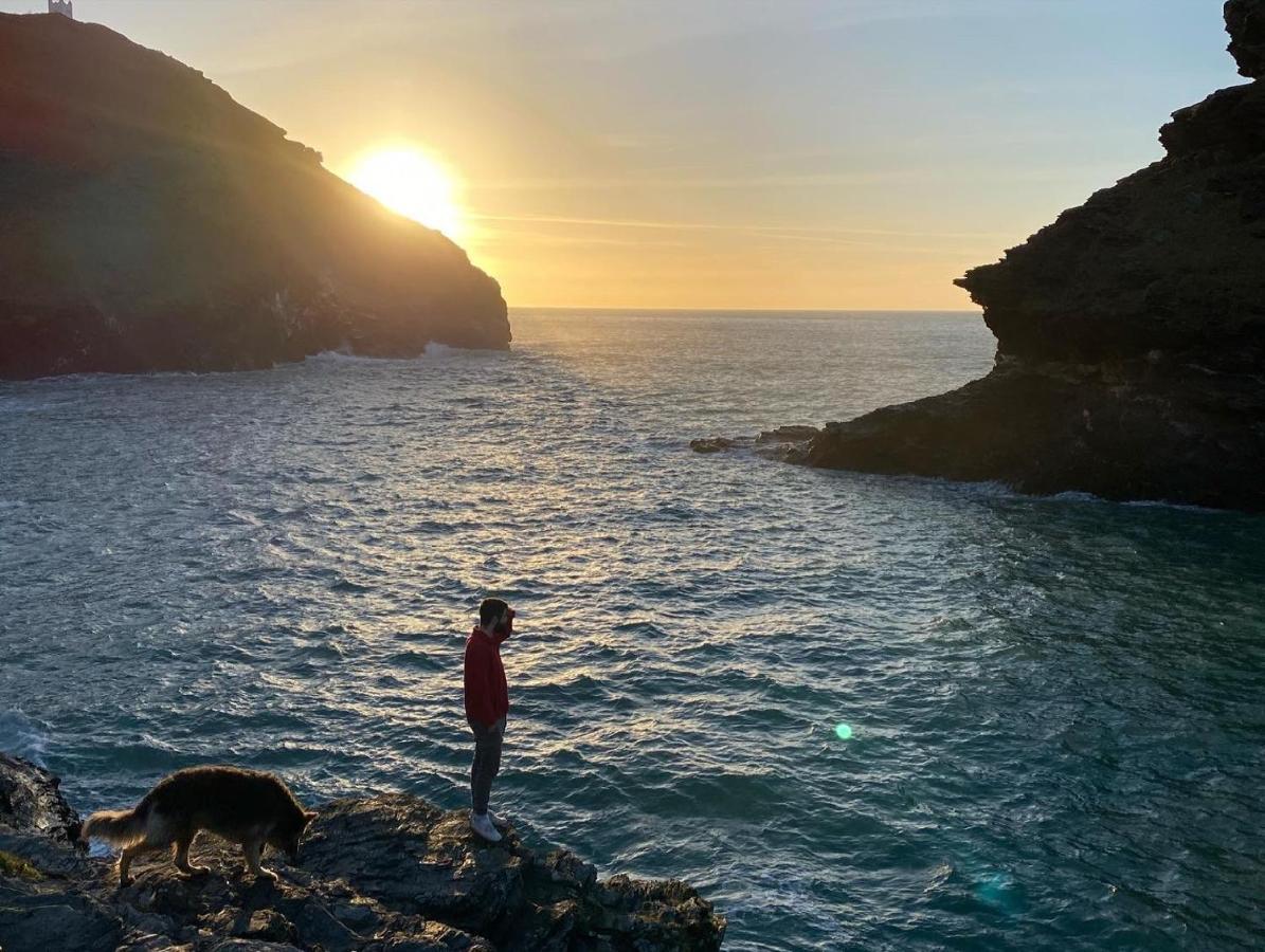 Polrunny Farm Seaberry Cottage With A Sea View And Log Burner Boscastle Exteriör bild